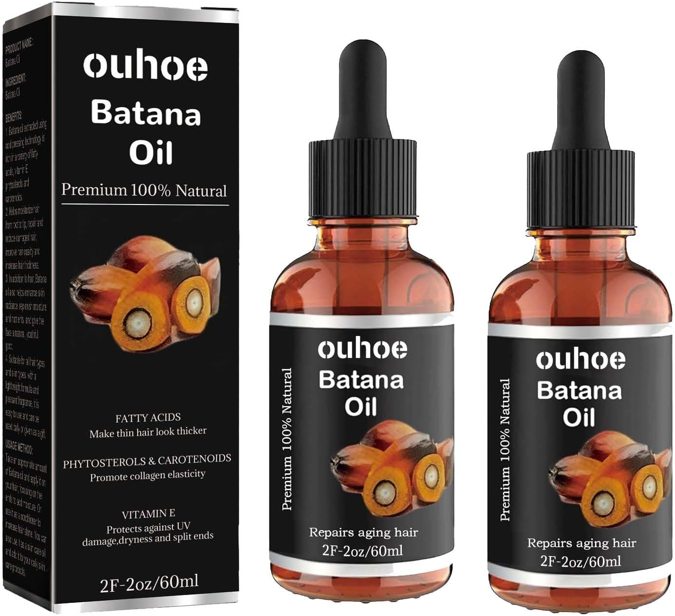 Batana Oil for Hair Growth, Organic Oil For Hairs, 100% Natural (60ml)