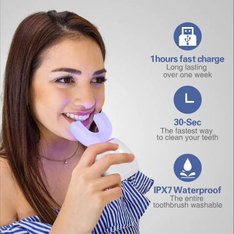 Smart Electric Toothbrush USB Rechargeable U-shaped Tooth